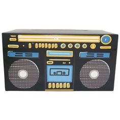 a boombox shaped like an old school radio