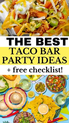 the best taco bar party ideas and free checklist