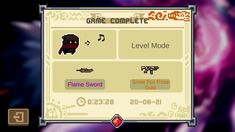 a screen shot of the game complete level mode