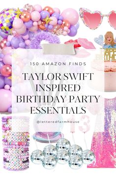 Throw a birthday party your little Swiftie will never forget with our Taylor Swift inspired party essentials! From vibrant decorations and themed tableware to fun activities and stylish outfits, we have everything you need to create a magical celebration. Explore our top picks for Taylor Swift inspired invitations, cake designs, party favors, and more! Taylor Swift Era Themed Birthday Party, Taylor Swift Themed Photo Booth, Taylor Swift 12th Birthday Party Ideas, Taylor Swift Party Favors Kids, Eras Birthday Theme, Eras Tour First Birthday, Taylor Swift 2nd Birthday, Lover Birthday Party Taylor Swift, Taylor Swift Kid Birthday Party