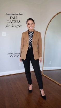 Business Casual Professional Outfits For Women, Fall Outfits 2024 Teacher, Outfits With Blazers For Women Business, Loft Business Casual Outfits, Business Casual Layering, Semi Casual Interview Outfit For Women, October Office Outfits, Colored Pants Outfits Work, Office Work Wear Women