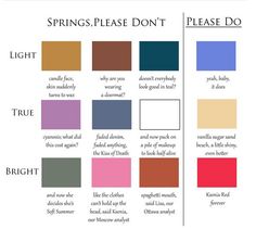 the color scheme for spring and summer