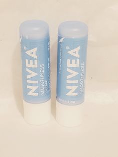 Lot of 2!  Nivea Smoothness Lip Care Lip Moisturizer in light Blue! Moisturizes all day.  Check out hundreds of health and beauty items at our store Bundles of Beauty! Blue Lip Balm, Спонж Beauty Blender, Nivea Lip Butter, Nivea Lip Balm, Blue Products, Blue Items, Sephora Skin Care, Blue Lips, Iphone Life Hacks