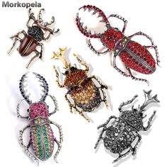 Morkopela Beetles Enamel Pin Rhinestone Bugs Brooch Insect Brooches And Pins Scarf Bag Clip Scarf Bag, Bag Clips, Beetles, Enamel Pin, Hair Clip, Spice Things Up, Brooches, Bugs, Insects