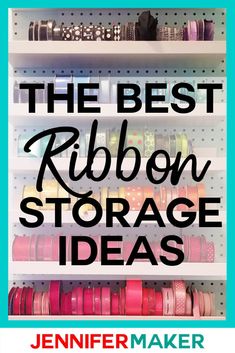 the best ribbon storage ideas featured by top us craft blog, jennyfer maker