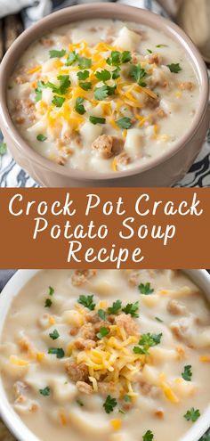 Crockpot Soup Recipes With Potatoes, Copycat Olive Garden Potato Soup, Crockpot Potato Soup With Velveeta, Cream Of Potato Soup Recipes Crock Pot, Easy Slow Cooker Soups Simple, Crockpot Cracked Potato Soup, Potatoes Soup Recipes Crock Pot, Crockpot Recipes Easy Soup, Gf Df Soup Crock Pot