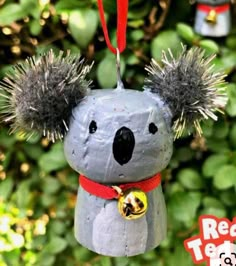 an ornament made to look like a koala bear