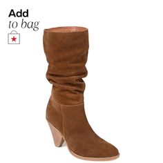 in stock Almond Toe Boots, Dress Boots, Sand Color, Dress And Heels, Stacked Heel, Dress With Boots, Womens Boots, Heel Height, Leather Upper