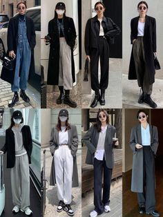 Tomboy Coat Outfit, Tomboy Office Outfits, Causal Office Outfits, Classy Tomboy Outfits, Casual Outfit Inspiration, Korean Casual Outfits, Tomboy Style Outfits, Wardrobe Outfits