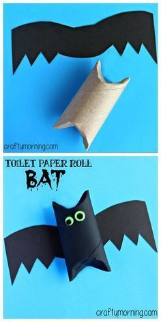 toilet paper roll bat craft for halloween