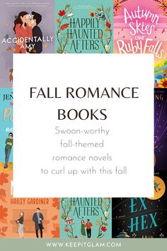 fall romance books with text overlay