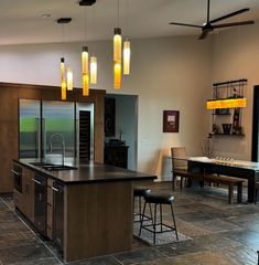 the kitchen is clean and ready to be used for cooking or dining room decorating