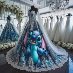 Hoco Dresses 2023, Lilo And Stitch Merchandise, Quinceanera Themes Dresses, Hoco Dresses Long, Disney Wedding Dresses, Stitch Clothes, Stunning Prom Dresses, Fancy Wedding Dresses