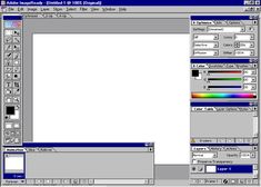 Empty Workspace | Adobe ImageReady 2.0 Windows 95