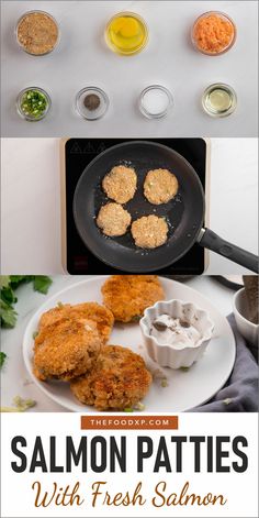 Fresh homemade salmon patties made with real salmon fillets, seasoned to perfection, and pan-fried until golden and crispy – no canned salmon used.