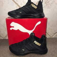 Puma Contempt Demi Metallic Puma Black/Puma Team Gold 8 B (M) Rubber Sole, Lace Up Sneaker Dc62ps59xz Casual Puma Sneakers For Gym, Black Adidas Sneakers For Workout, Black Puma Logo Sneakers For Gym, Black Puma Sneakers For Gym, Womens Puma Shoes Black, Black Puma Sneakers For Sports, Black Puma Lace-up Basketball Shoes, Puma Tennis, Puma Women Shoes