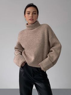 DETAILS
Composition: 40% Polyester, 40% Viscose, 20% Nylon
Design: Plain
Style: Casual, Elegant
Thickness: Regular
Material: Knit
Occasion: Leisure, Home, Work Beige Turtleneck Sweater With Ribbed Neckline, Winter Ribbed Turtleneck Polo Sweater, Winter Turtleneck Ribbed Polo Sweater, Chic Ribbed Polo Sweater For Winter, Beige Ribbed High Neck Sweater, Beige Ribbed High-neck Sweater, Ribbed Winter Workwear Top, Chic Winter Sweater With Ribbed Collar, Trendy Polo Sweater With Ribbed Collar For Winter