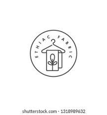 the logo for an eco - friendly clothing store, featuring a house with a plant growing out of it