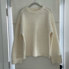 Topshop Oversized Crewneck Sweater Ivory Size Us 8-10 *Never Worn* Oversized Crewneck, Crewneck Sweater, Colorful Sweaters, Crew Neck Sweater, Scoop Neck, Topshop, Sweaters For Women, Color White, Crew Neck