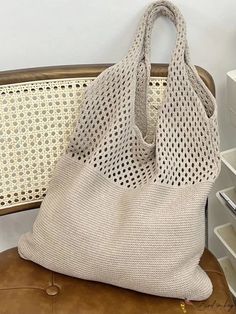 2 Knitting Tote, Details Pictures, Stylish Shoulder Bag, Word Wrap, Crochet Bags, White Space, Shoulder Tote Bag, Knitting Women, Bag For Women