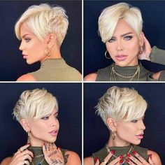 Stacked Inverted Bob, Inverted Bob Haircut, Beckham Hair, Short Punk Hair, Red Hair Color Ideas, Cool Blonde Hair, Short Hair Trends, Medium Short Hair, Short Grey Hair