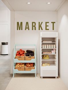 the market is stocked with fresh fruit and vegetables