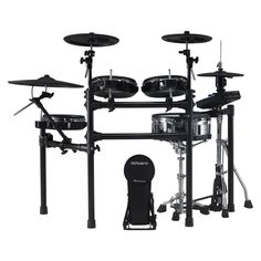 the electronic drum set is ready to play