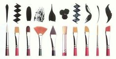 an assortment of makeup brushes with different shapes and sizes