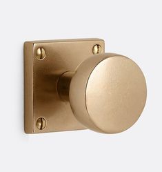 an image of a brass door knob on a white background