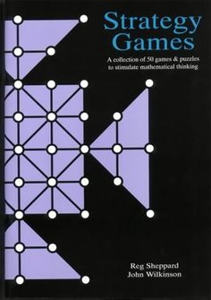 the book cover for strategy games, with an image of several squares and dots on it