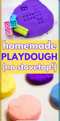 homemade playdough no stovetop for kids to make