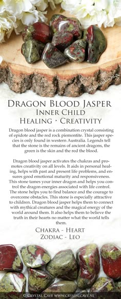 Dragon Blood Jasper Stone / Dragon Blood Jasper Gemstone / Dragon Blood Jasper Crystal / Dragon Blood Jasper Mineral / Dragon Blood Jasper Raw / Gemstone Inner Child Healing Creativity / Heart Chakra Stone / Zodiac Sign Leo / Dragon Blood Jasper Birthstone / Dragon Blood Jasper Properties / Dragon Blood Jasper Operation / Dragon Blood Jasper Syrup Buy Dragon Blood Jasper Syrup / Dragon Blood Jasper Jewelry / Dragon Blood Jasper Bracelet / Dragon Blood Jasper Esoteric / Dragon Blood Jasper Stones Leo Dragon, Gem Bracelets, Stone Dragon, Tiffany Stone, Dragon Blood, Crystal Cave, Inner Child Healing, Spiritual Crystals, Crystal Healing Stones