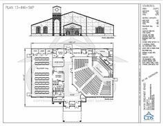 an architectural drawing shows the floor plan for a church, which is currently under construction