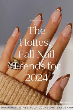 Fall 2024 Nail Trends. Searching for trendy fall nail ideas for 2024? Look no further! Explore the latest fall nail design trends we're loving right now. From chic and simple designs to the best fall nail colors and art, and brown nail inspo, we've got all the inspiration you need for pretty nails this autumn. fall nails ;fall nail designs ;fall nail colors Fall Nails Designs 2024, Simple Art Nails, Short Autumn Nails 2024 Trends, Nail For Brown Skin, Nail Autumn Design, Fall Tip Nails, Nail Autumn 2024, Autumn Nails Ideas 2024, Nails Autumn 2024 Trends