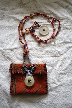 Medicine Pouch Pouch Necklace Amulet necklace by remainewicked, $35.00 Medicine Necklace, Necklace Pouch, Recycling Storage, Pouch Necklace, Medicine Bags, Upcycled Ideas, Upcycle Clothes Diy, Handmade Inspiration