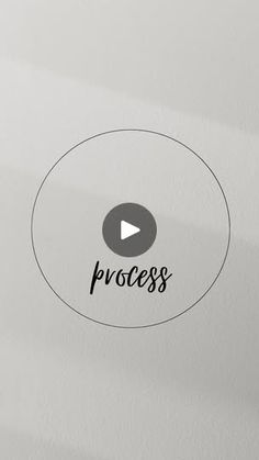 the word process is written in black on a white background with an arrow pointing to it