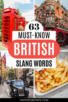 british food with the words 63 must know british slang words