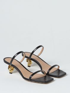 Find BOTTEGA VENETA Knot Sandals In Leather on Editorialist. Shoes Woman Bottega Veneta Bottega Veneta Heels, Knot Sandals, Bottega Veneta Sandals, Bottega Veneta Shoes, Latest Sandal, Leather Heels Sandals, Black Shoes Women, Leather Sandals Women, Black Sandals Heels