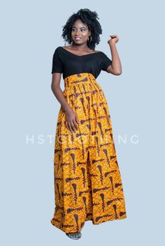 This beautiful maxi skirt is made with African fabric which is known as Ankara. Provide the following measurements when placing an order. Waist  Waist to hem lenght. Please allow 7-10days for production process and standard shipping takes  3-5days to deliver. Ankara Maxi Skirt, African Maxi Skirt, African Scarf, African Skirt, Ankara Dress Designs, African Turban, African Skirts, African Fashion Skirts, Ankara Skirt