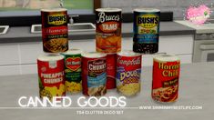 an image of canned goods in the kitchen