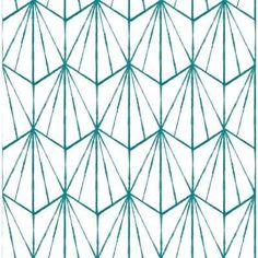 an abstract geometric pattern in teal green on white background, with lines and dots