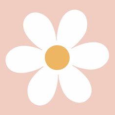 a white flower on a pink background