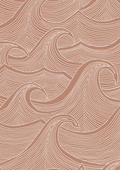 an abstract pattern with waves in brown and white