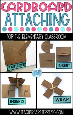 cardboard attaching for the elementary classroom with instructions to make it look like an airplane