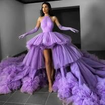 SheRose on Storenvy Big Ball Gowns, Purple Ball Gown, Dorothy Dandridge, Tulle Dresses, Prom Dress Long, Tulle Evening Dress, Long Evening Dress, Gown Prom, Ball Gowns Prom