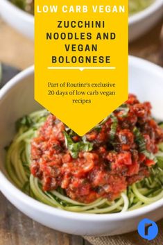 low carb vegan zucchini noodles and bolognzoe