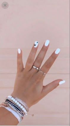 Stars Nails, White Acrylic Nails, Simple Acrylic Nails, White Nail Designs, Summer Acrylic Nails, Star Nails