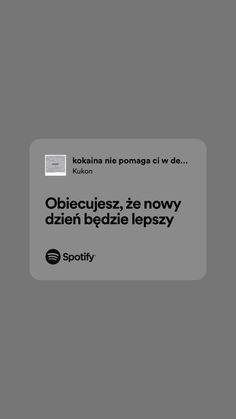 an advertisement with the words obiequesz, ze nowy dizen bedzie le