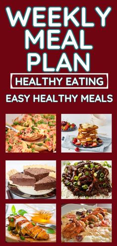 the weekly meal plan for healthy eating