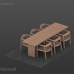 an image of a table and chairs set up in the middle of a floor plan